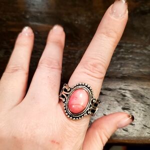 Silver and Pink Paparazzi Ring